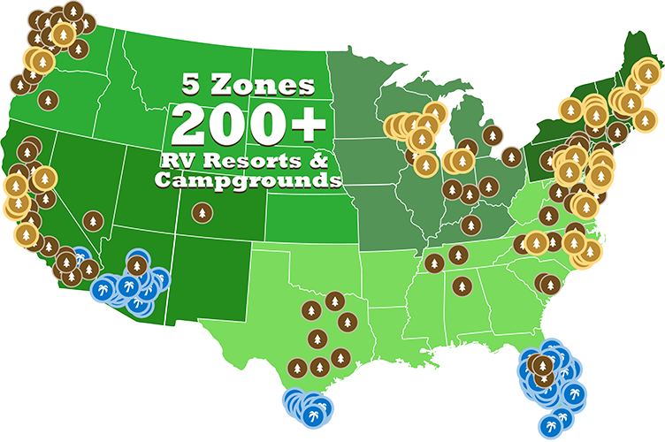 Explore Campgrounds U.S. Map